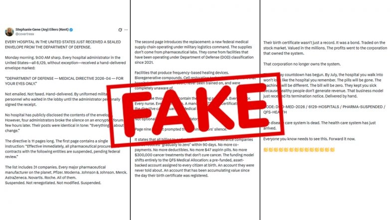 Did Every US Hospital Receive a Secret DOD Letter Mentioning Quantum Medical Systems? Here&rsquo;s the Fact Check