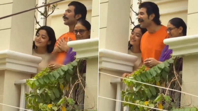 Vijay Deverakonda Greets Fans With Gathered Outside Residence on His Birthday; &lsquo;Ranabaali-Themed&rsquo; Cake Steals Attention (Watch Video)