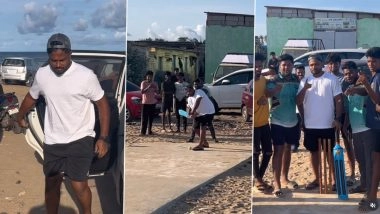 Sanju Samson Plays Beach Cricket With Fans in Chennai Amid CSK&rsquo;s Busy IPL 2026 Campaign, Video Goes Viral