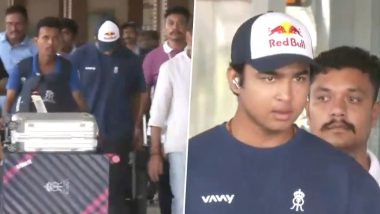 Vaibhav Sooryavanshi Touches Down in Ahmedabad For RCB vs GT IPL 2026 Final (Watch Video)