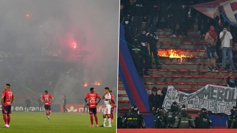 Independiente Medellin vs Flamengo Copa Libertadores 2026 Match Abandoned As Fans Set Fire to Stadium in Protest