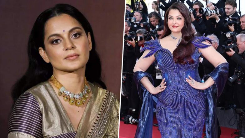 Kangana Ranaut Defends Aishwarya Rai Bachchan’s Cannes 2026 Look Amid Trolling, Says ‘She Is Not Here To Please You’ (View Post)
