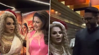&lsquo;Raja Shivaji&rsquo; Screening: Rakhi Sawant All Praise for Abhishek Bachchan and Bhagyashree&rsquo;s Performances in Riteish Deshmukh&rsquo;s Historical Epic Watch Videos)