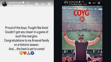 Ranveer Singh Motivates Team Arsenal Post Their Champions League 2026 Defeat: 'Best Is Yet To Come'