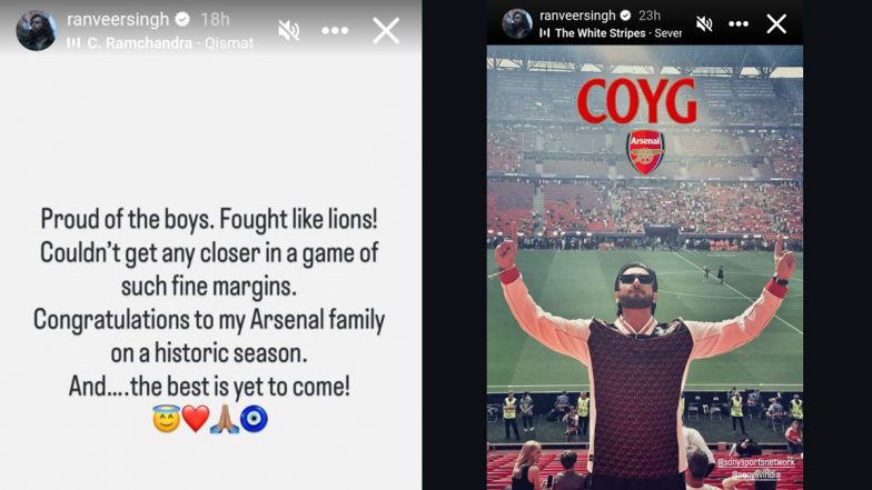 Ranveer Singh Motivates Team Arsenal Post Their Champions League 2026 Defeat: 'Best Is Yet To Come'