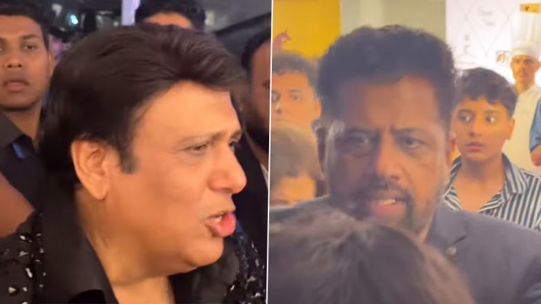 Govinda&rsquo;s Bouncer Pushes Paparazzi at Mumbai Event; Actor Steps In To Calm the Chaos in Viral Video &ndash; WATCH