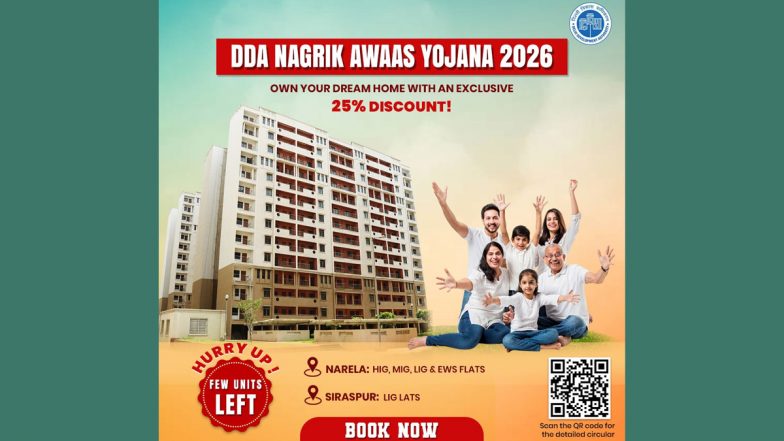 DDA Nagrik Awaas Yojana 2026: Booking Deadline Extended to May 31, Flats Available From INR 18 Lakh With up to 25% Discount