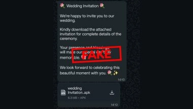 Wedding Invitation Scam: Fake Invites on WhatsApp Target Bengaluru Residents With Malicious APK Files