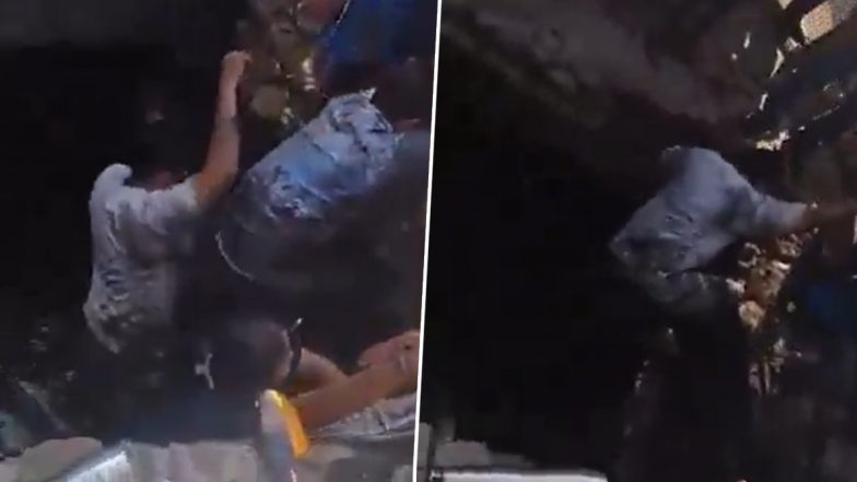 Kanpur Exam Centre Horror: Candidates Fall Into Sewage Drain Moments Before UP BEd Test After Slab Caves In, Video Goes Viral