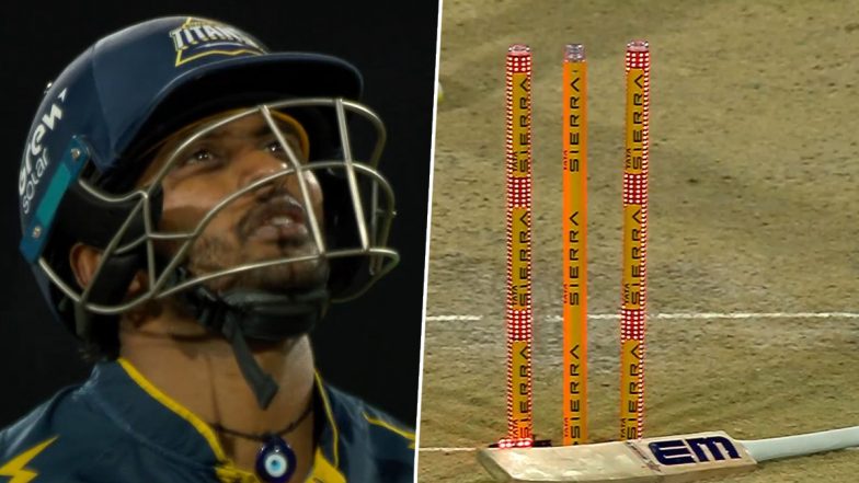 Sai Sudharsan Wicket Video: GT Opener Gets Out Hit-Wicket For 2nd Succesive Time in IPL 2026 Playoffs