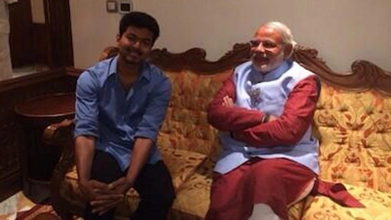 Old Photo of TVK Chief Thalapathy Vijay With PM Narendra Modi Goes Viral Amid Tamil Nadu Election Results 2026