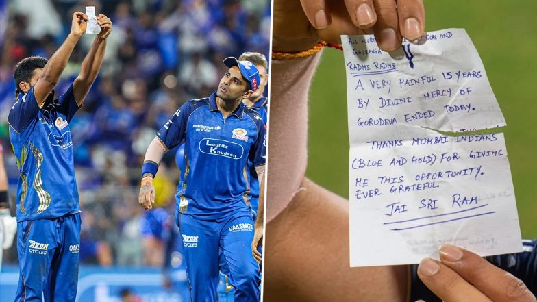 Raghu Sharma&rsquo;s &lsquo;Painful 15 Years&hellip; Ended Today&rsquo; Note Goes Viral After MI Spinner Takes His Maiden IPL Wicket