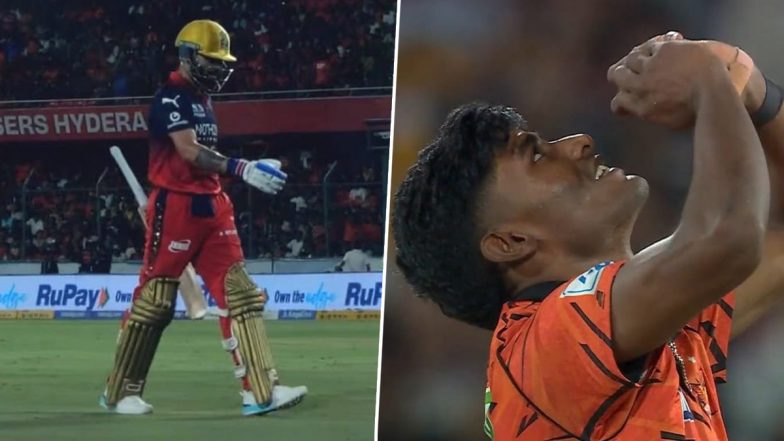Virat Kohli Wicket Video: Ace Batter Falls Cheaply to Young Sensation Sakib Hussain During SRH vs RCB IPL 2026