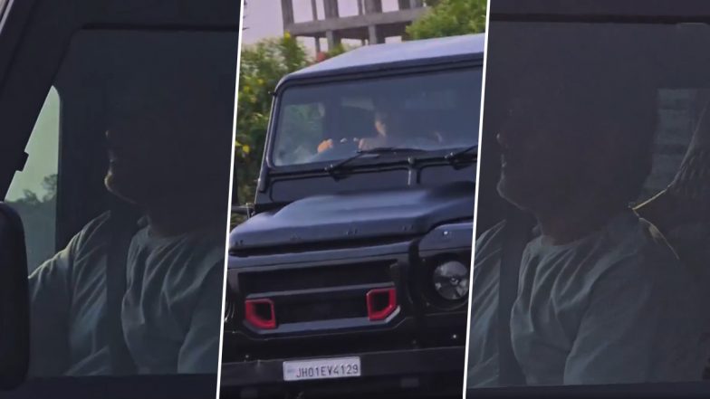 MS Dhoni Spotted Driving Land Rover Defender in Ranchi After CSK's IPL 2026 Exit (Watch Video)