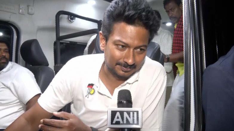 India News | Udhayanidhi Stalin Leads from Chepauk-Thiruvallikeni, TVK's Selvam D Trails by over 300 Votes