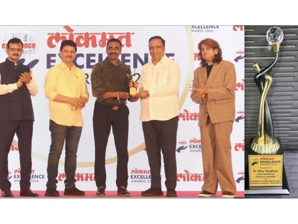Business News | Lokmat Excellence Awards 2026: Dr. Binu Varghese Honored for Social Service and Journalism