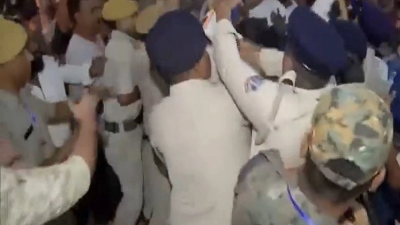 India News | Bengal Polls Result: Clashes Erupt at Barrackpore Rastraguru Surendranath Counting Centre; Security Forces Resort to Lathi-charge