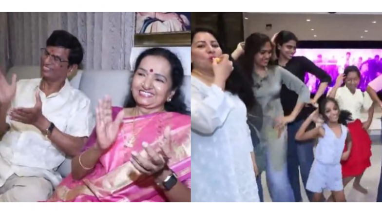 Entertainment News | Tamil Nadu Election 2026: Vijay's TVK Leads in 110 Seats; Family Celebrates with 'Whistle Podu' Dance