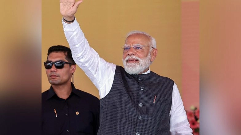 India News | PM Modi to Address BJP Workers at Party Headquarters as NDA Surges in Assam, West Bengal