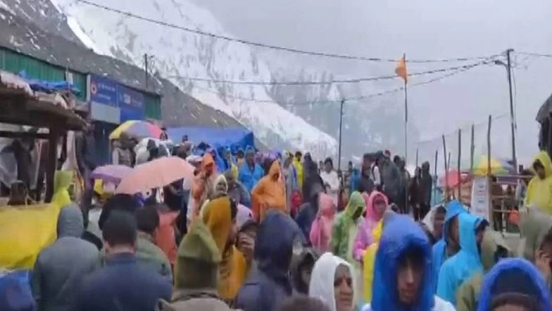 India News | Kedarnath Pilgrimage Continues Amid Harsh Weather; Authorities Ensure Safety for Devotees