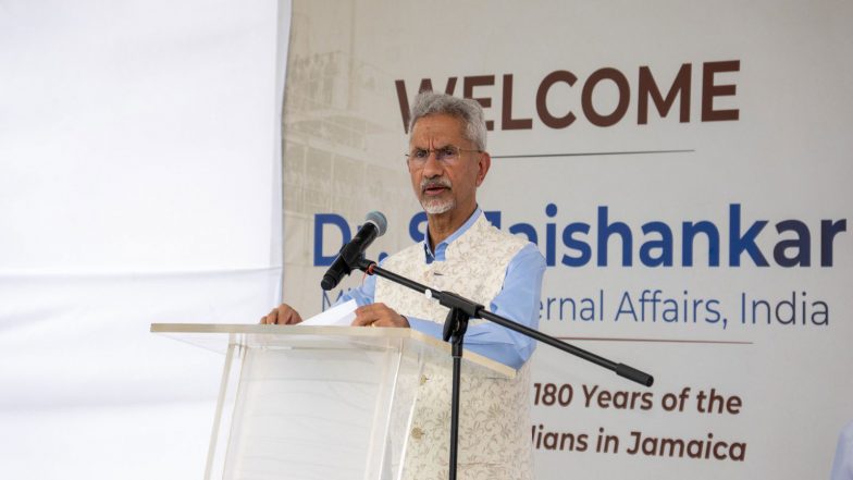 World News | Old Harbour: Jaishankar Honours Indian Diaspora's Legacy in Jamaica, Marks 180 Years Since Arrival