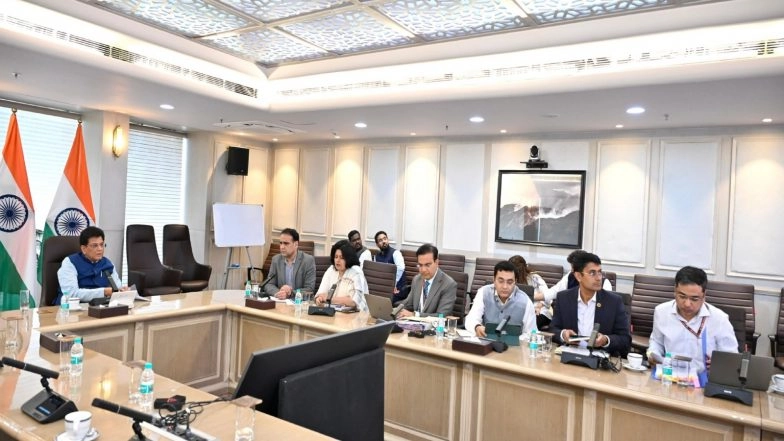 Business News | Piyush Goyal Meets Officials to Review Progress of FTAs, Charts Export Strategy