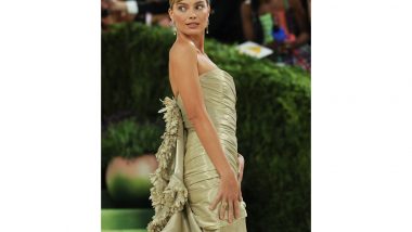 Entertainment News | Margot Robbie Returns to Met Gala in Intricately Embroidered Gold Chanel Gown
