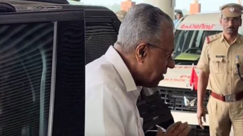 India News | Keralam Outgoing Chief Minister Pinarayi Vijayan Arrives at Thiruvananthapuram from Kannur
