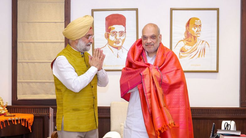 India News | Delhi LG Taranjit Singh Sandhu Meets Union Home Minister Amit Shah