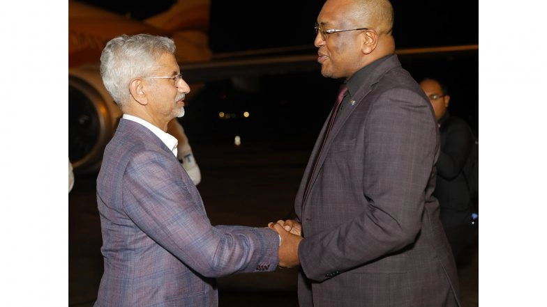 World News | EAM Jaishankar Arrives in Suriname on Maiden Visit; to Hold Talks with Counterpart Melvin Bouva
