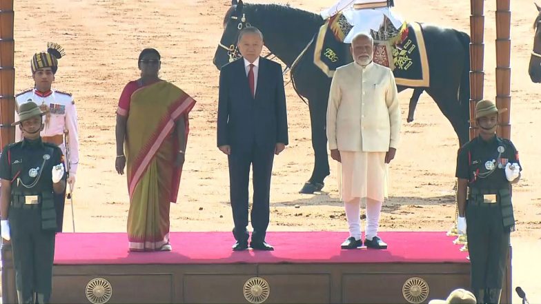 World News | Vietnam President To Lam Accorded Ceremonial Welcome at Rashtrapati Bhavan on Maiden State Visit to India