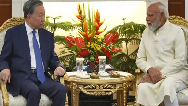 World News | PM Modi, Vietnamese President To Lam Hold Bilateral Talks at Hyderabad House