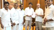 India News | TVK Chief Vijay Meets Governor Rajendra Arlekar, Stakes Claim to Form Govt in Tamil Nadu