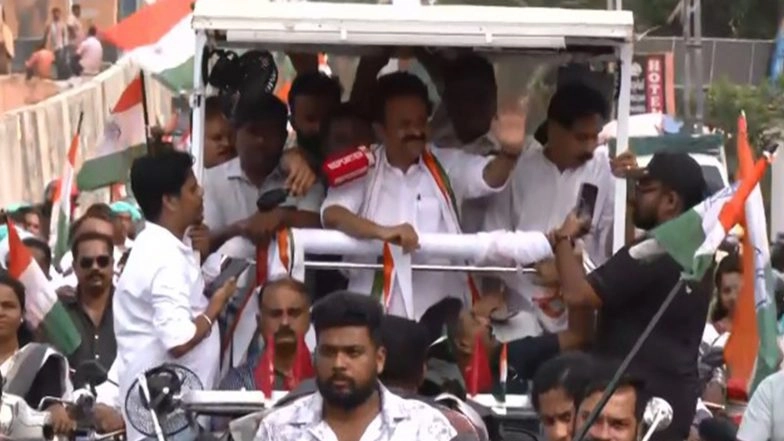 India News | Congress MLA-elect VD Satheesan Holds Roadshow in Peravur After Election Win
