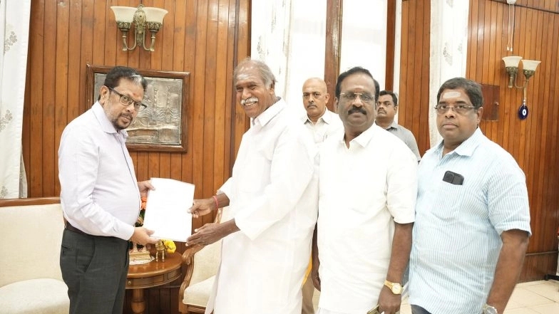 India News | AINRC Leader N. Rangasamy Resigns from the Post of Puducherry CM