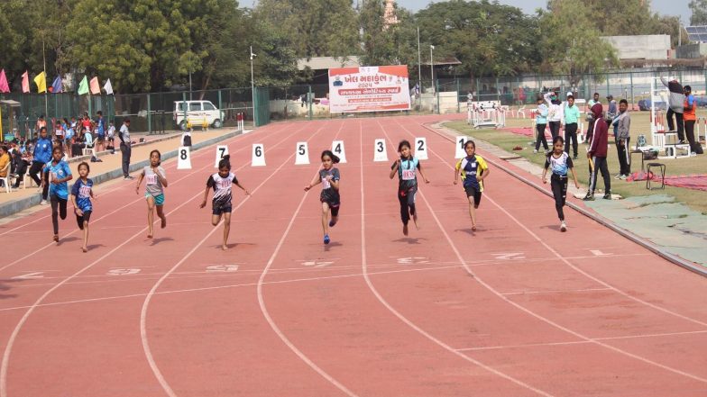 Sports News | World Athletics Day: Khel Mahakumbh Encourages Athletics in Gujarat, Nurtures Talent from Village to State Level