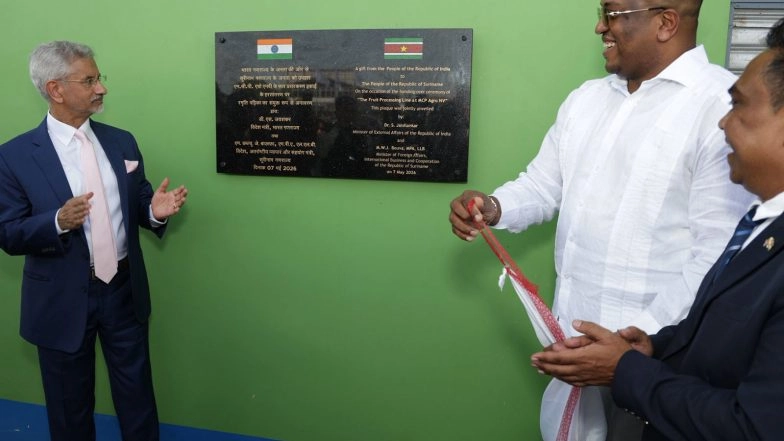 World News | EAM Jaishankar Hands over India-assisted Passion Fruit Processing Facility in Suriname