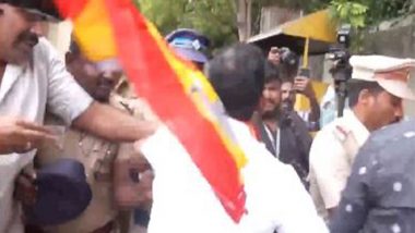 India News | TVK Cadres Stage Protest Outside Lok Bhavan; Demand Governor Invite Vijay to Form Govt