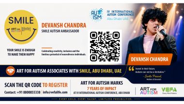 Business News | Devansh Chandra, Neurodiverse Singer, Named Global Ambassador at Abu Dhabi's IV International Autism Conference 2026; Art for Autism Marks 7 Years