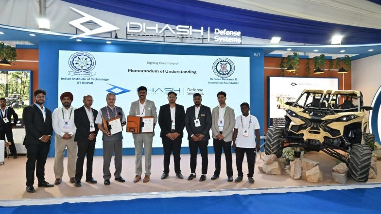 Business News | IIT Ropar and Dhash Defense Sign MoU to Build India's Next-Generation All Terrain Vehicles