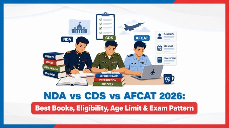 Business News | NDA Vs CDS Vs AFCAT 2026: Best Books, Eligibility, Age Limit & Exam Pattern
