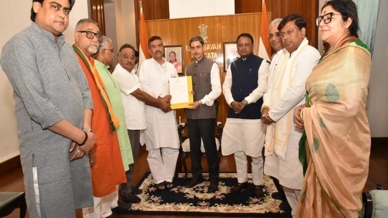 India News | West Bengal CM-elect Suvendu Adhikari Meets Governor, Stakes Claim to Form Govt