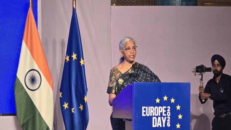 Business News | India-EU Strategic Partnership Gained Decisive New Momentum, Says Nirmala Sitharaman at Europe Day 2026