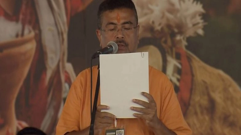India News | Suvendu Adhikari Takes Oath as West Bengal's First BJP Chief Minister; PM Modi, Amit Shah, Top Leaders Attend
