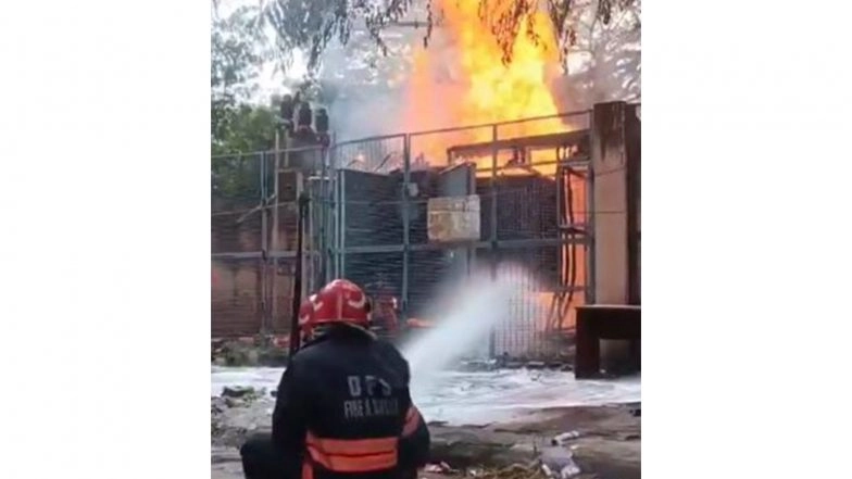 India News | Delhi: Transformer Catches Fire at Prasar Bharati Secretariat on Copernicus Marg