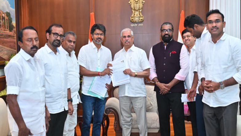 India News | TVK Chief Vijay Expected to Meet Tamil Nadu Governor Soon After Arlekar Conveys Time for Meeting