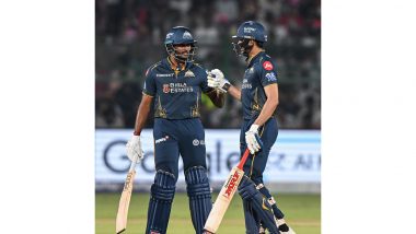 Sports News | Shubman Gill, Sudharsan Power Gujarat Titans to 229/4 Against Rajasthan Royals in Jaipur