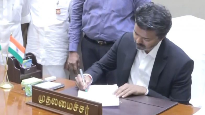 India News | Vijay Officially Takes Charge as Tamil Nadu Chief Minister After Swearing-in Ceremony in Chennai