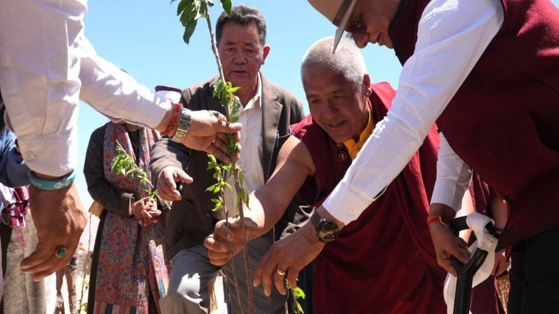 India News | Ladakh LG Vinai Kumar Saxena Launches Plantation of 2100 Cherry Saplings at Phyang