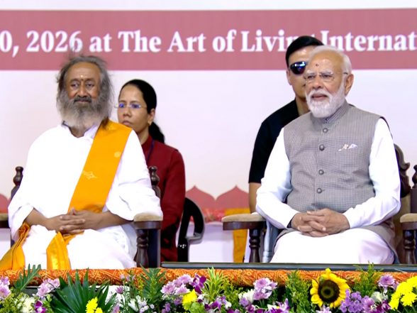 India News | Lightness, Warmth, Promise to Build Stronger India Together Mark Much-awaited Meeting Between PM Modi and Gurudev Sri Sri Ravi Shankar